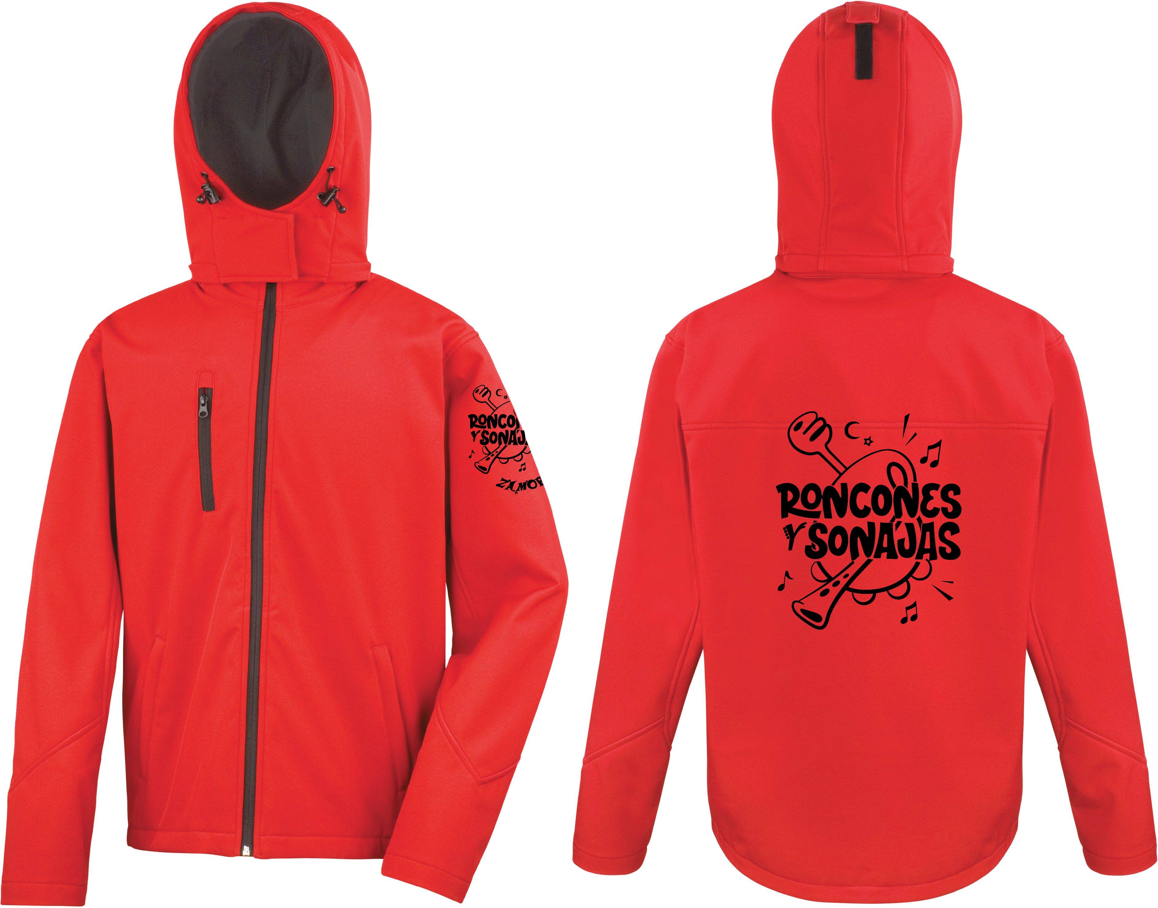 Chaqueta SoftShell "MIXTA" con capucha - RONCONES Y SONAJAS